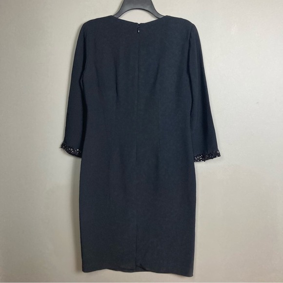 NWT La Perla Classic Black cocktail Dress tailored beaded 44 IT / 8 US Medium - Picture 8 of 14